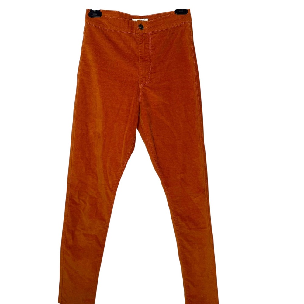 Forever 21 Burnt Orange High Rise Corduroy Pants Size‎ XS Retro BOHO Skinny